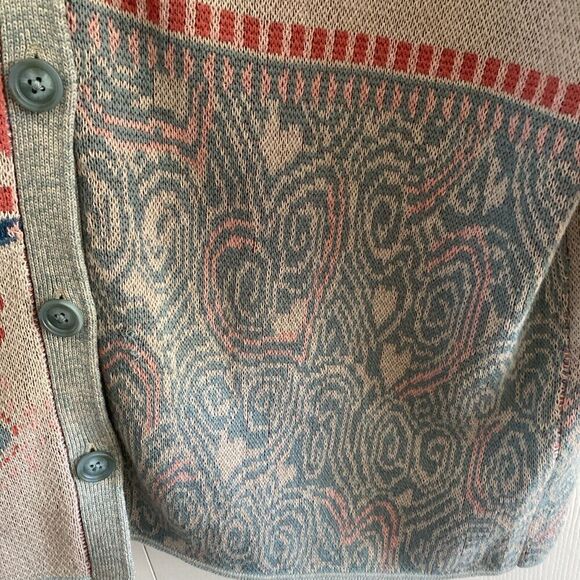 Coldwater‎ Creek Long Line Knit Cardigan Sweater XL Indie Bloomcore Boho Novelty - Picture 6 of 9